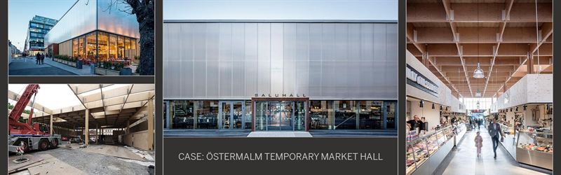 Dette billede illustrere Metsä Wood – Midlertidig markedshal af træ bliver et iøjnefaldende vartegn