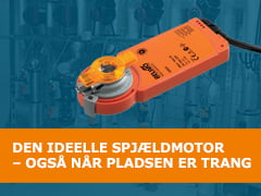 Dette billede illustrere Belimo – Den ideelle spjældmotor – også når pladsen er trang