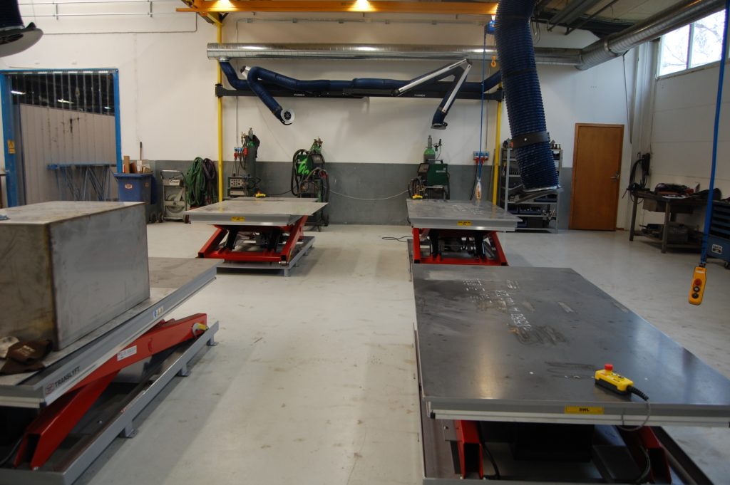 Dette billede illustrere Translyft A/S udvider rustfri afdeling