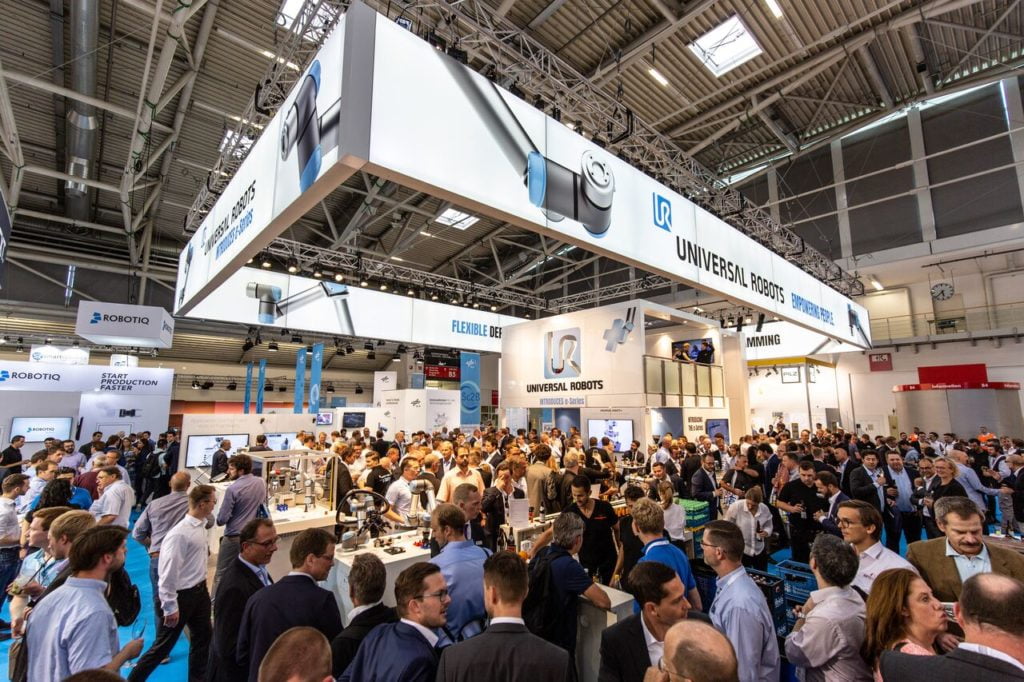 Dette billede illustrere Danske robotproducenter tog pris og ordrer med hjem fra giga-messe i München