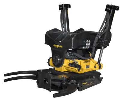 Dette billede illustrere Engcon lancerer ny tiltrotator til gravemaskiner på op til 33 tons