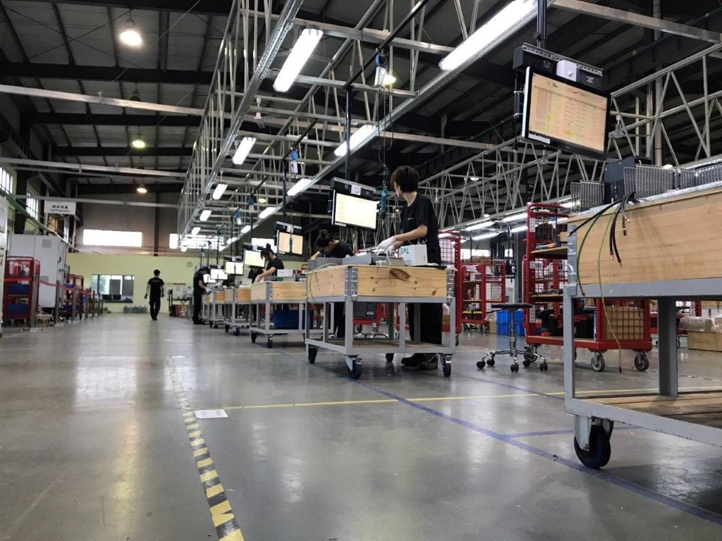 Dette billede illustrere Få del i Mita-Tekniks kinesiske eltavlefabrik og spar op til 20 procent