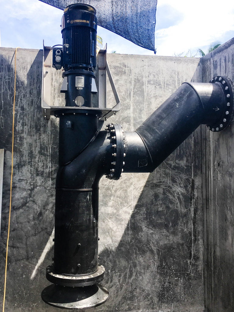 Dette billede illustrere Lykkegaard A/S – Pumper 800 liter aggressivt vand i sekundet