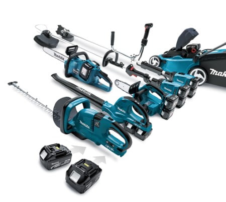 Dette billede illustrere Makita – Stærke akku-maskiner klarer alle opgaver i have og skov