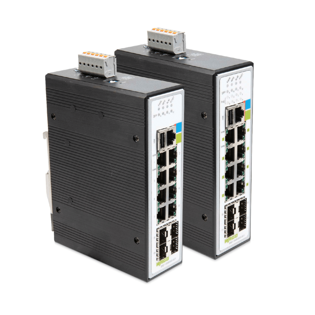 Dette billede illustrere Meget effektive WAGO industrial managed switches til energileverandører