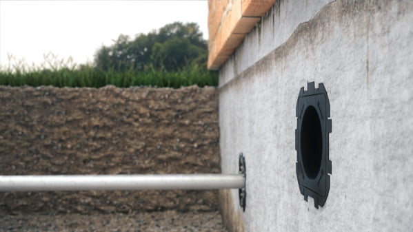 Dette billede illustrere Ny Roxtec Knock-out sleeve