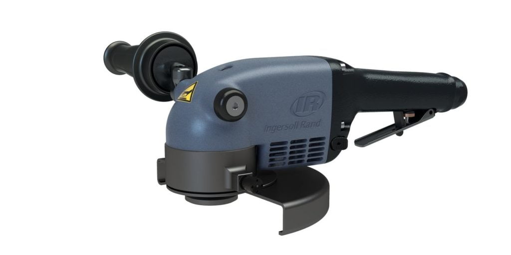 Dette billede illustrere Nye Ingersoll Rand® trykluftvinkelslibere med turbineteknologi giver mere kraft og forbedret ergonomi