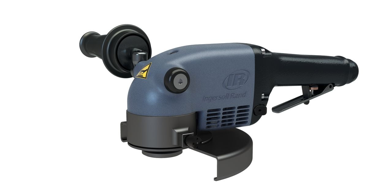 Dette billede illustrere Nye Ingersoll Rand® trykluftvinkelslibere med turbineteknologi giver mere kraft og forbedret ergonomi