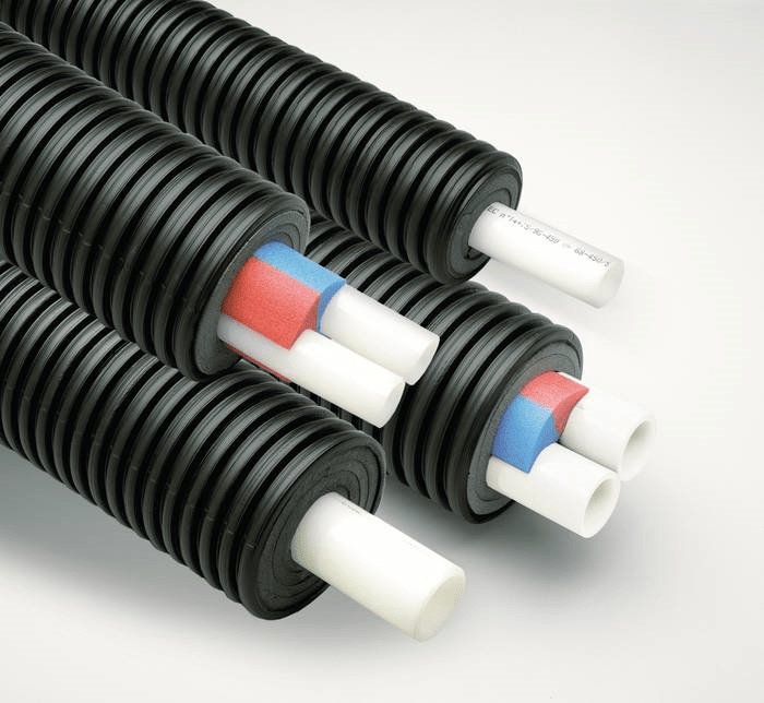 Dette billede illustrere Nyt Uponor-center sikrer hurtigere levering af præisolerede Ecoflex-rør til hele landet