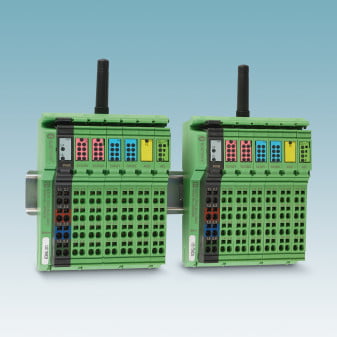 Dette billede illustrere Phoenix – Kompakt Bluetooth modul til trådløs I/O signaloverførsel