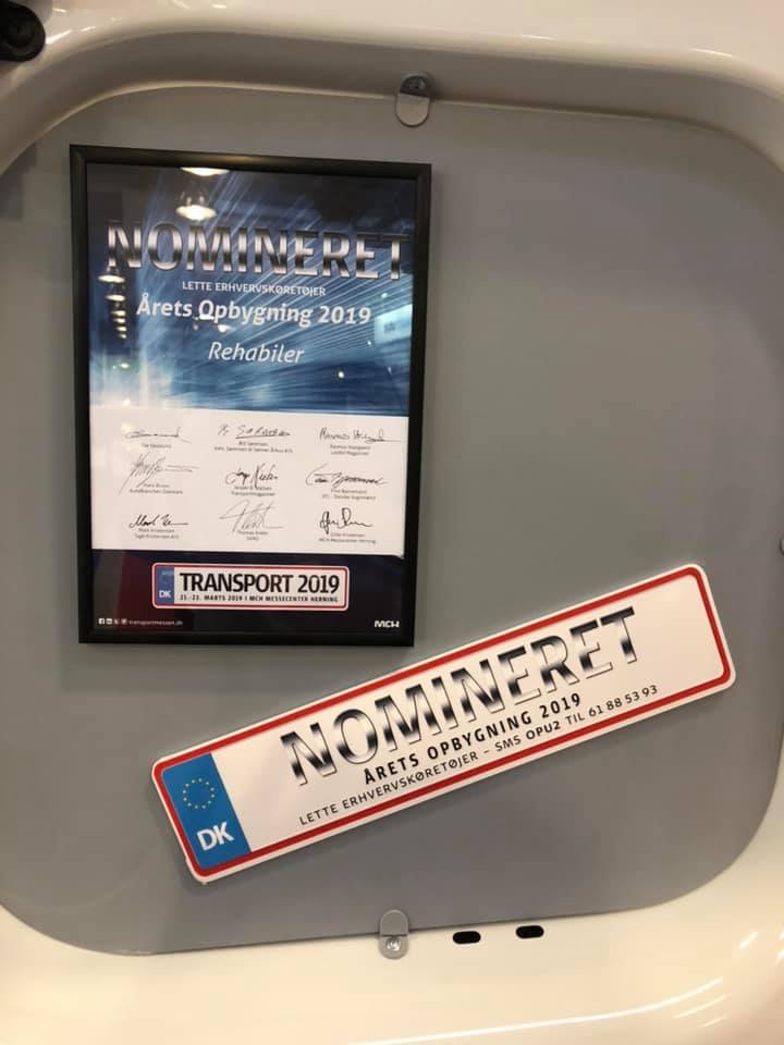 Dette billede illustrere Rehabiler er nomineret til årets opbygning på transport messen 2019
