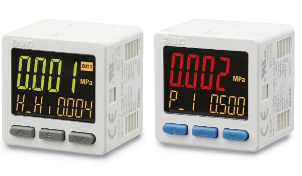 Dette billede illustrere SMC slår design af alle digitale pressostater sammen for at få samme suveræne display