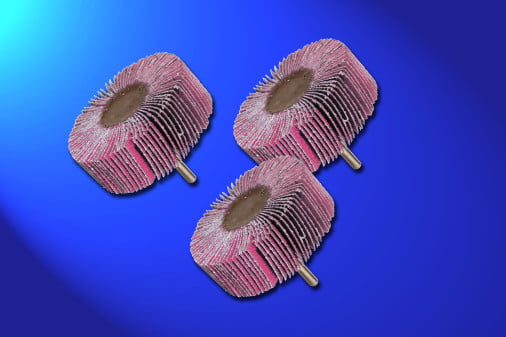 Dette billede illustrere Saint-Gobain Abrasives – Nye lamelslibevifter til slibning af rustfrit stål