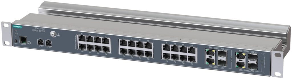 Dette billede illustrere Siemens – Nye robuste 19” Work Group Switches