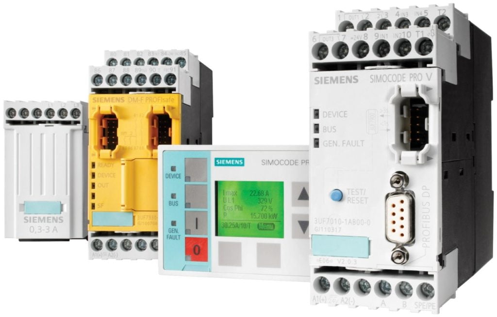 Dette billede illustrere Siemens motorovervågnings- og styresystem, Simocode pro – kan nu dataudveksle med cloud’en