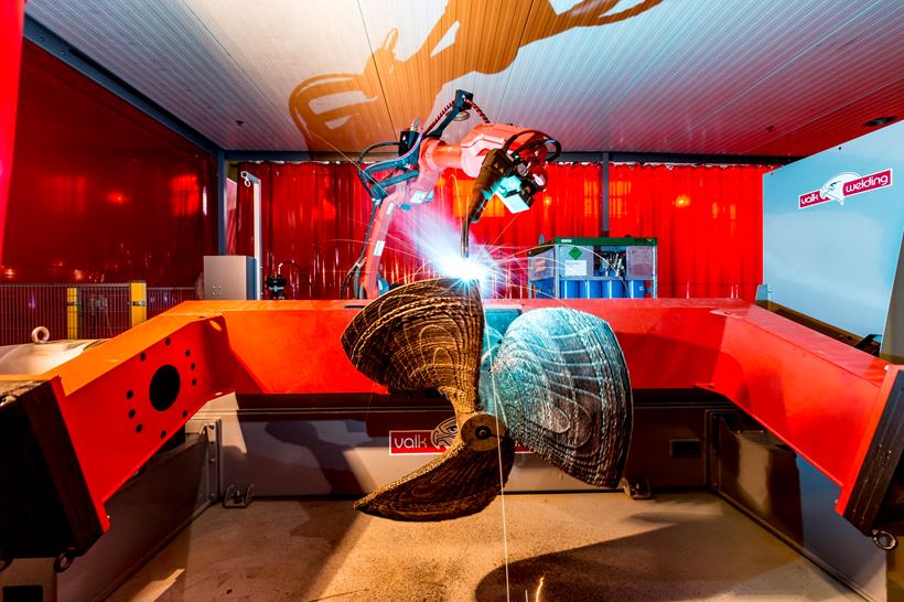 Dette billede illustrere Valk Welding – Første 3D-printede skibsskrue