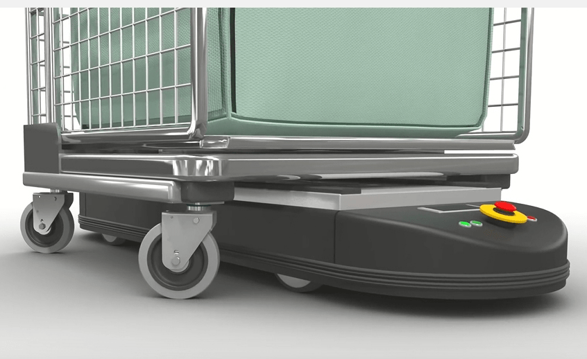 Dette billede illustrere Robotterne kommer, og TENTE viser hjulene så de også kan transportere noget