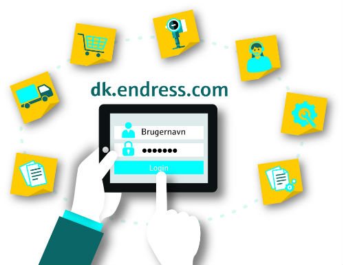 Dette billede illustrere Endress+Hauser’s hjemmeside er nu blevet endnu bedre – med den nye Online Shop