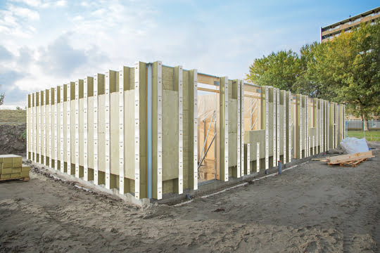 Dette billede illustrere ROCKWOOL vil revolutionere byggeriet med nyt byggesystem af stenuld