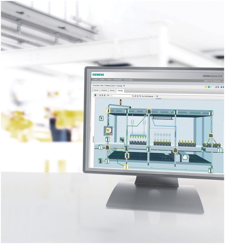 Dette billede illustrere Siemens – Maksimer oppetiden med effektiv System og Network Management