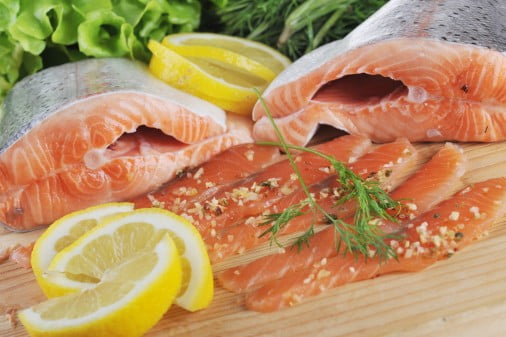 Dette billede illustrere Krüger A/S  – Norges første storskala landbaserede fiskeproduktion af laks til konsum størrelse