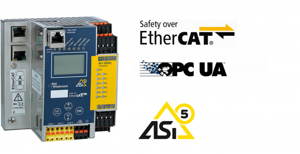 Dette billede illustrere Bihl+Wiedemann – ASi-5/ASi-3 Gateway til EtherCAT