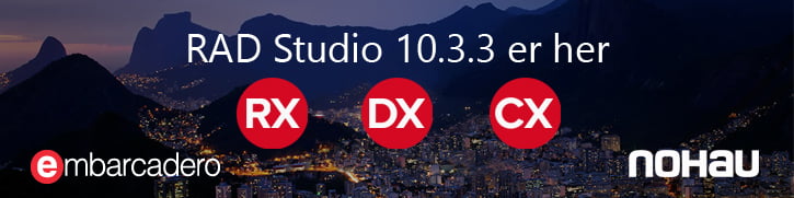 Dette billede illustrere Nohau – RAD Studio 10.3.3 er her