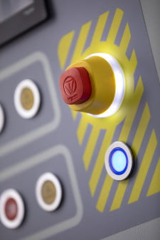 Dette billede illustrere Schneider Electric – Nyt nødstop med lys minimerer nedetid i produktionen