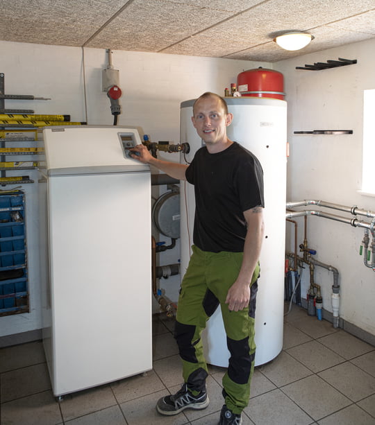 Dette billede illustrere VP Klima – Byens smede får varmen af vestjysk lune