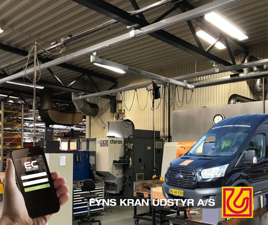 Dette billede illustrere Fyns Kran Udstyr – Ny kran til BSM A/S i Bjerringbro