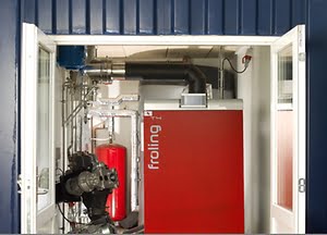 Dette billede illustrere Scanboiler – Fyrrummet behøver ikke optage kvadratmeter i ejendommen