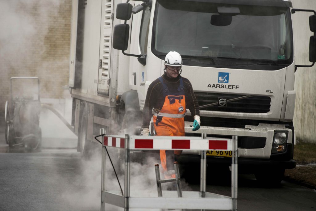 Dette billede illustrere Aarsleff under jorden på det tidligere Marselisborg Hospital – investerer i kloakfornyelse og miljø- og klimatilpasning