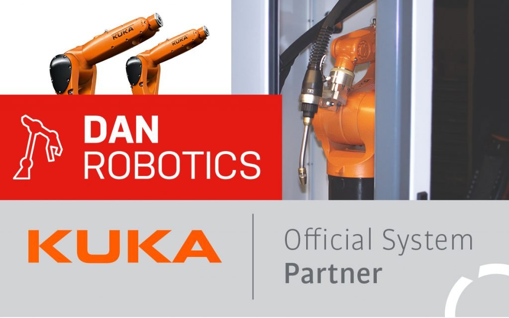 Dette billede illustrere DanRobotics nye systempartner til KUKA