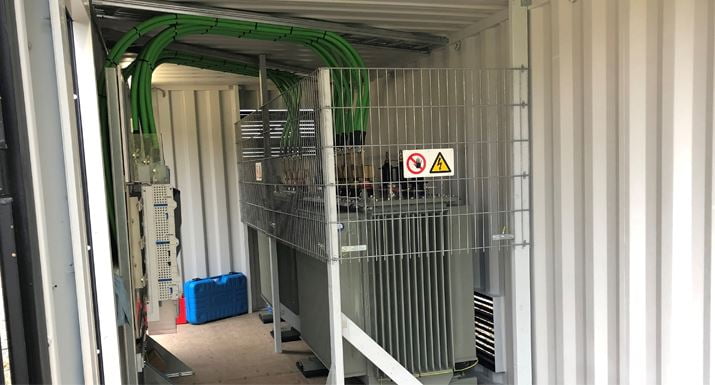 Dette billede illustrere Hans Følsgaard – Byggestrøm i containerformat