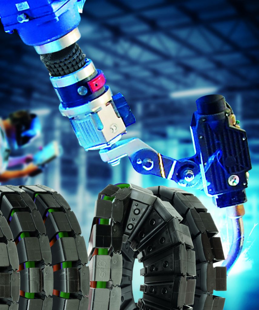 Dette billede illustrere igus – Roterende bevægelser op til 7.000 grader på ekstremt lille plads med twisterband HD