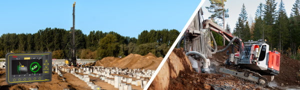 Dette billede illustrere Leica Geosystems introducerer løsninger til rammemaskiner og borerigge