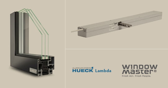 Dette billede illustrere Nye EN-godkendelser giver facadebyggere det største udvalg af Hueck profiler med WindowMaster motorer nogensinde