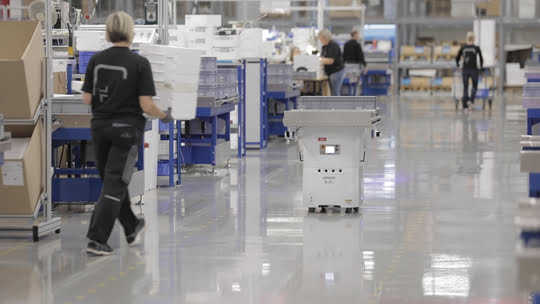 Dette billede illustrere Omron – Nordeuropas mest ambitiøse projekt inden for mobile robotter er en realitet