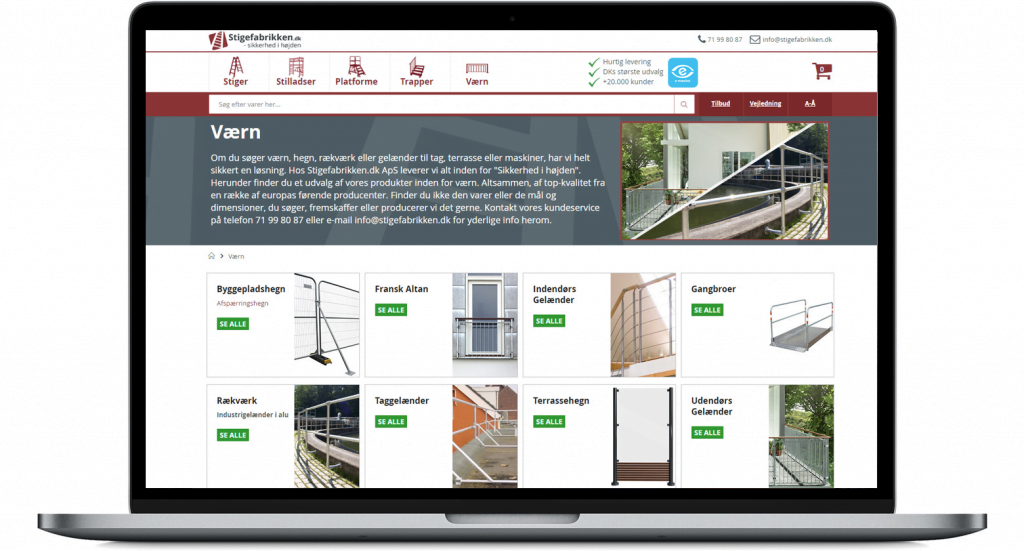 Dette billede illustrere Stigefabrikken.dk ApS udvider sortimentet