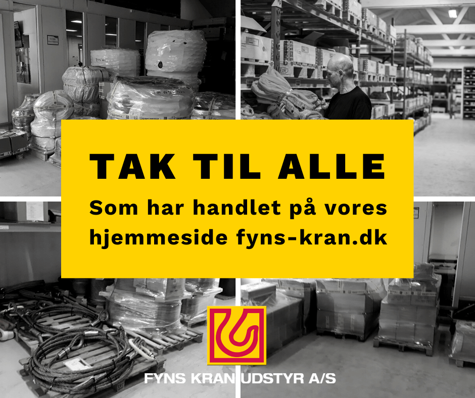 Dette billede illustrere Tak fordi i støtter os! Og stadig handler på fyns-kran.dk, pr. telefon og mail