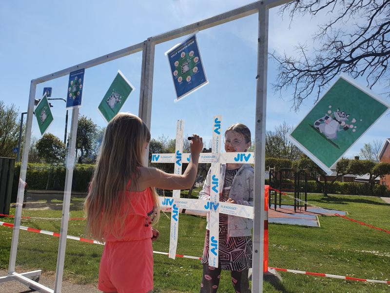 Dette billede illustrere JRV – Reerslev skole har taget godt imod vores skole- og institutionsvask samt skoleafskærmning