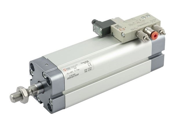 Dette billede illustrere Metal Work – Kompaktcylinder med integreret ventil