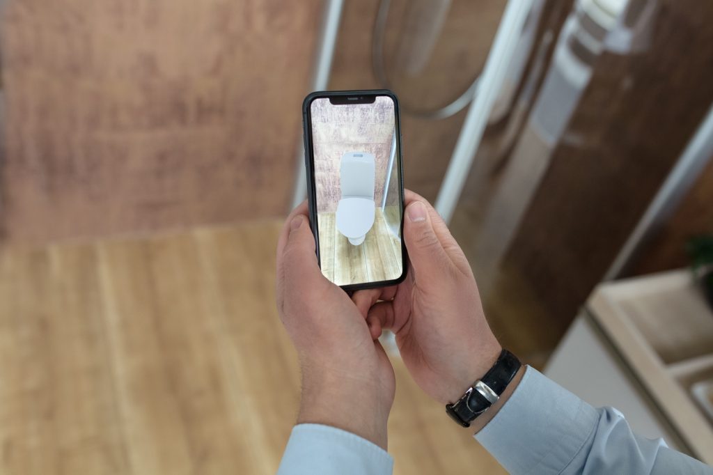 Dette billede illustrere Ifö lancerer Augmented Reality til badeværelset