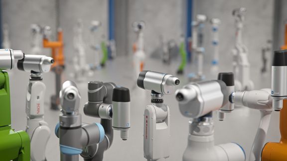 Dette billede illustrere OnRobot afslører en intelligent robot-skruetrækker