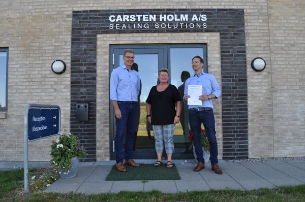 Dette billede illustrere ISO-certificering til Carsten Holm A/S
