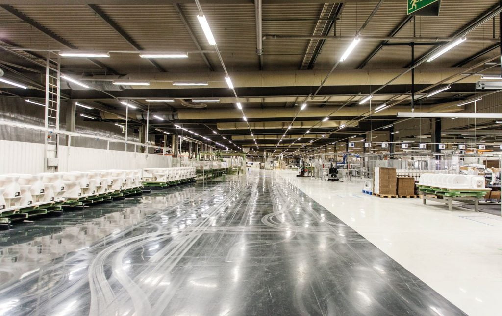 Dette billede illustrere Geberit overgår miljø- og klimamål med ny teknologi