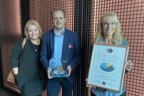 Dette billede illustrere Lindabs SolarRoof vinder Byggeriets Energipris 2020