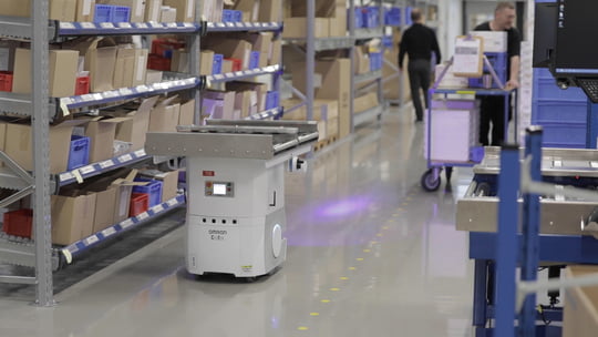 Dette billede illustrere Mobile robotter fra Omron sikrer VOLA Automatiseringsprisen 2020
