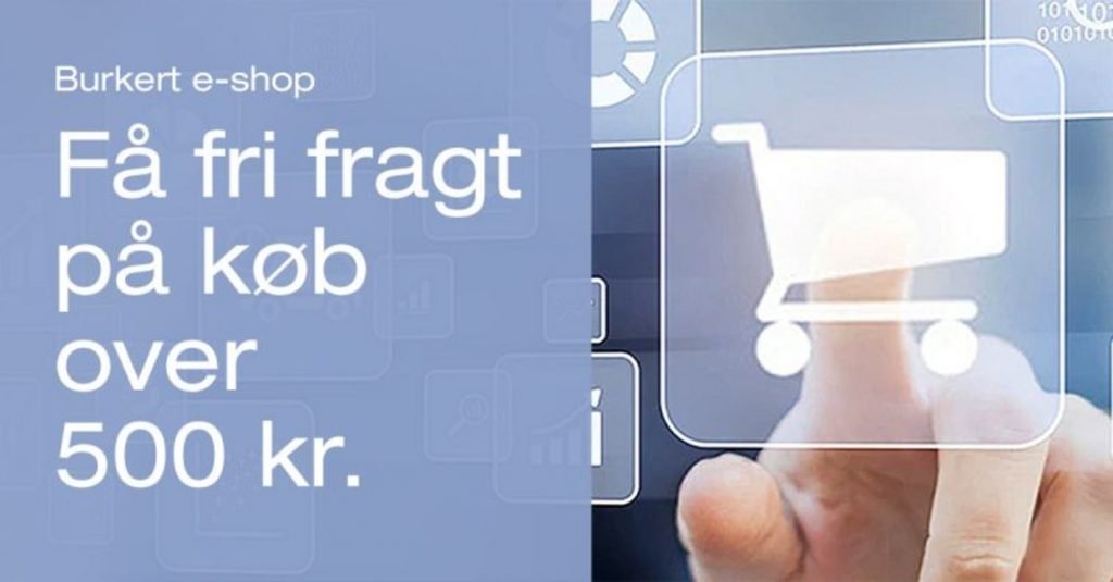 Dette billede illustrere Bestil dine vare i Bürkert eShop – og få fri fragt