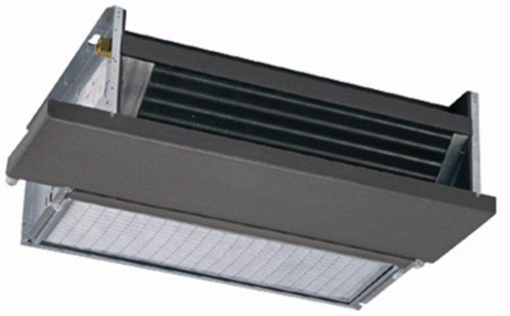 Dette billede illustrere 2K – stort udvalg i fancoils , til bl.a. hoteller, serverrum, kontorer mv.